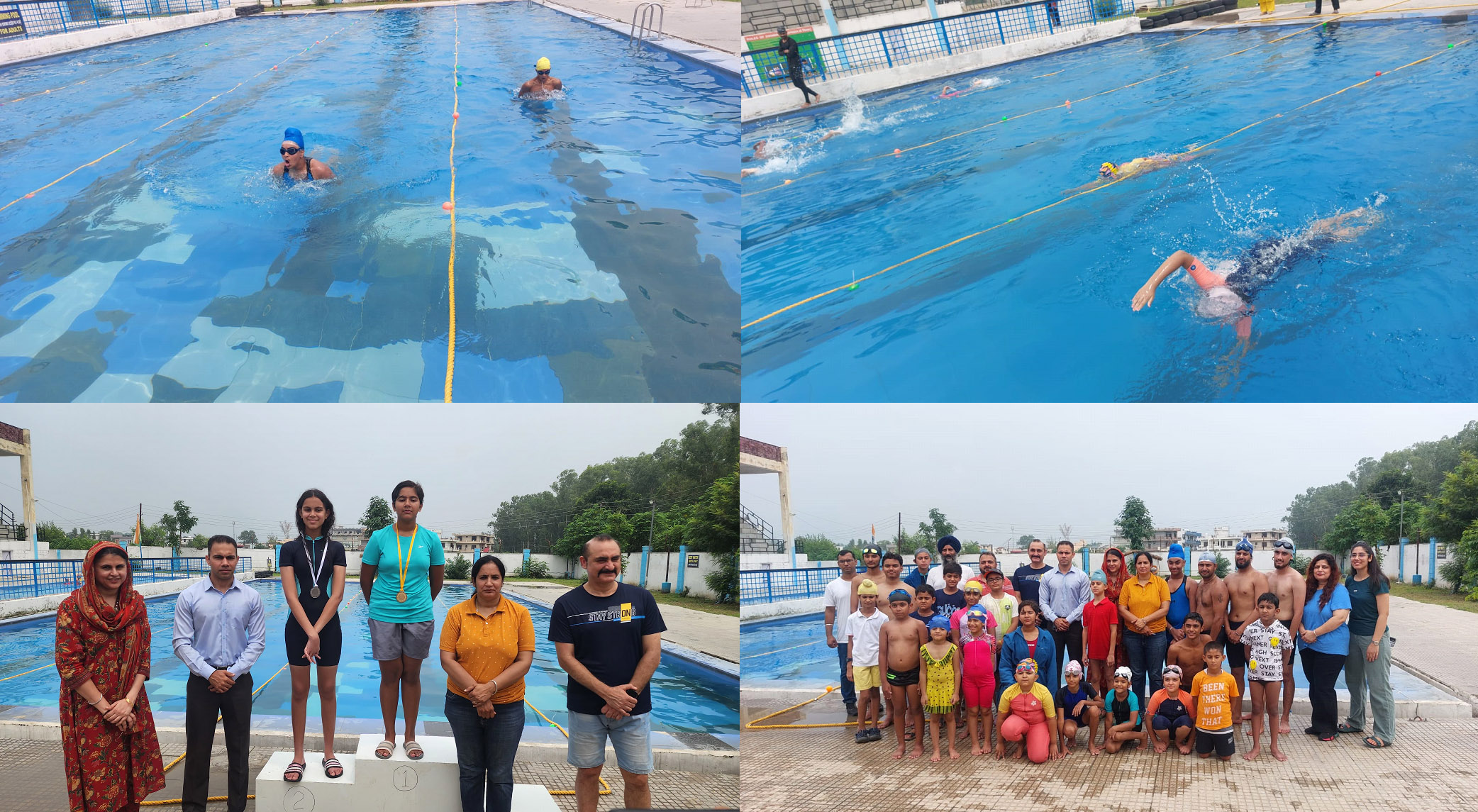 District level swimming competition concluded in Una, 30 players showed their strength.